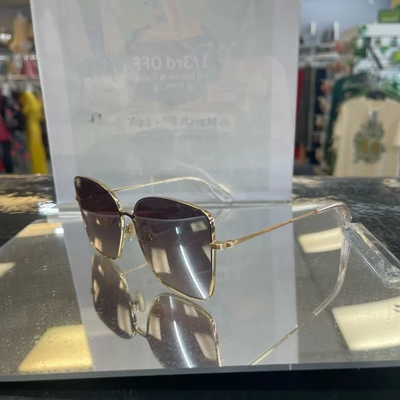 KREWE Gold Frame Sunglasses with Purple-Gray Gradient Lenses - Picture 5 of 10